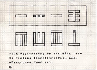 Four Meditations on the Year 1960. Carl Andre.