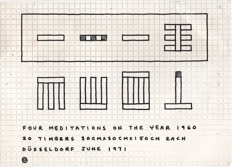 Item #1016 Four Meditations on the Year 1960. Carl Andre.