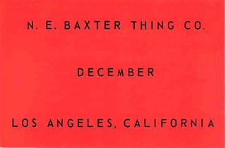 Item #1021 N.E. Thing Co.: Rolf Nelson Gallery (1966). Iain Baxter