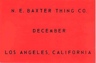 Item #1021 N.E. Thing Co.: Rolf Nelson Gallery (1966). Iain Baxter