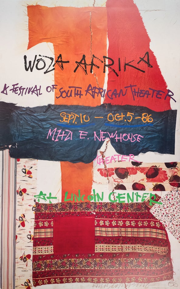 Item #1083 Rauschenberg: Woza Afrika Poster, 1986. Robert Rauschenberg.