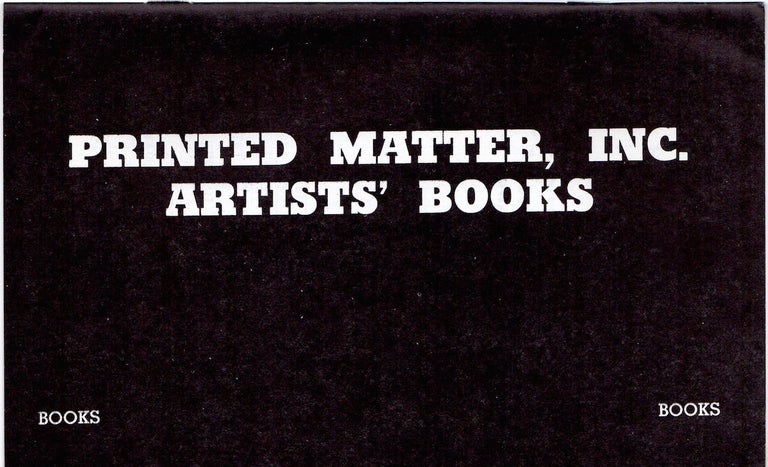 Item #1095 Printed Matter, Inc. Artists' Books Catalog/Supplement (1978)