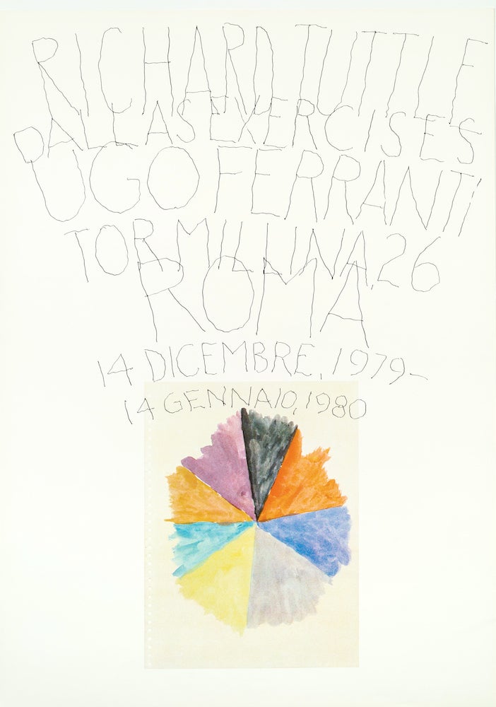 Item #1234 Richard Tuttle: Dallas Exercises, Rome Exhibition Poster (1979). Richard Tuttle.