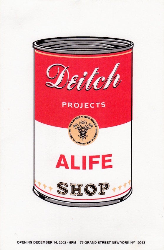 Item #1288 Deitch Projects: ALife Shop Exhibition Card (2002)