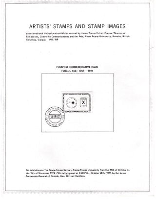Item #1309 Artists' Stamps and Stamp Images; An International Invitational Exhibition. James...