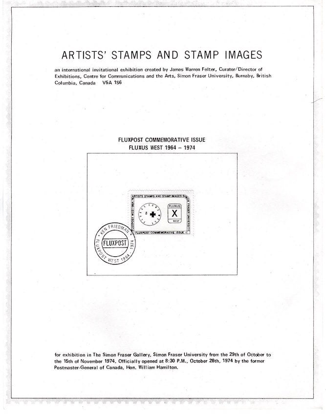 Item #1309 Artists' Stamps and Stamp Images; An International Invitational Exhibition. James Warren Felter.