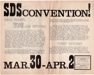 SDS National Convention Against Racism Poster and Flyer (1972)