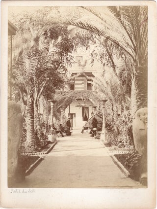 Item #1380 Albumen Photographic Print: Hotel du Nil (Egypt, Circa 1880). Pascal Sébah