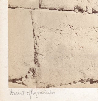 Albumen Photographic Print: Ascent of Pyramids (Egypt, Circa 1880)