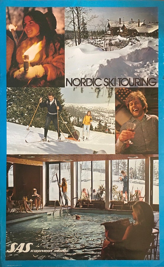 Item #1389 Nordic Ski Touring: Scandinavian Airlines Poster (circa 1970)