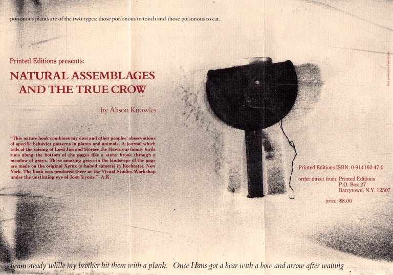 Item #1450 Natural Assemblages and the True Crow (Flyer). Alison Knowles.