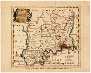 Item #1466 Map of Middesex Including London, UK (1757). Emanuel Bowen