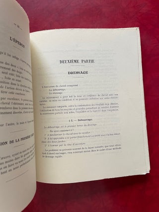 Secret de L'Art Équestre (1931); Son Application au Dressage du Cheval de Selle et d'Obstacles