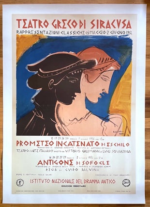 Item #1477 Teatro Greco di Siracusa Poster (1954). Alfonso Amorelli