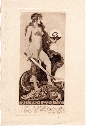 A Stunning Collection of 128 Ex Libris Bookplates from Zurich and Vienna (1914-1921)