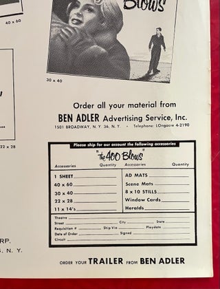The 400 Blows: Original American Press Kit & Ad Mats (1959)