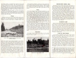 Crater Lake National Forest Map (1925); It's Resources: Timber, Forage, Water, Recreation