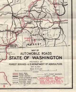 Road and Recreation Map, Washington State (1924)