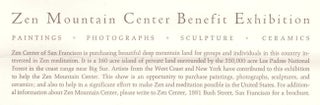Zen Mountain Center Benefit Exhibition Poster (circa 1966)
