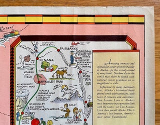 A Good-Natured Map of Alaska: Showing the Services Offered by "The Alaska Line" (1934)