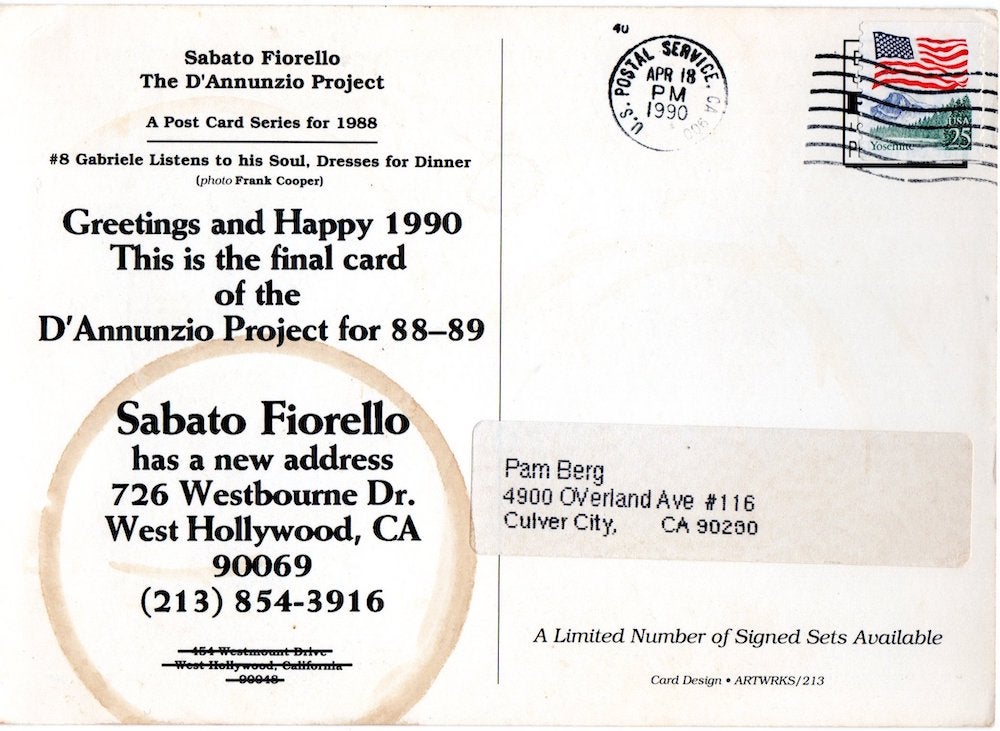 Monograph Bookwerks, Sabato Fiorello Artist Postcards 1980-1989