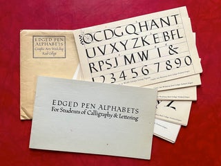 Item #1619 Edged Pen Alphabets (1954); For Students of Calligraphy & Lettering. Lloyd J....