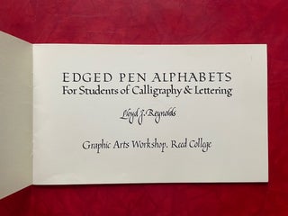 Edged Pen Alphabets (1954); For Students of Calligraphy & Lettering