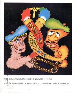 Item #1728 Peter Saul: New Painting Exhition Postcard (1969). Peter Saul