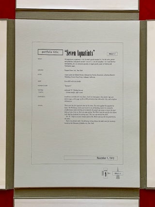 Robert Ryman Print Catalogue Raisonné with 5 Etchings/Aquatints (1993)