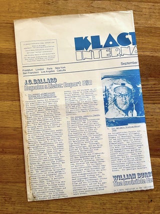 Item #1754 Klacto/23 International. Carl Weissner
