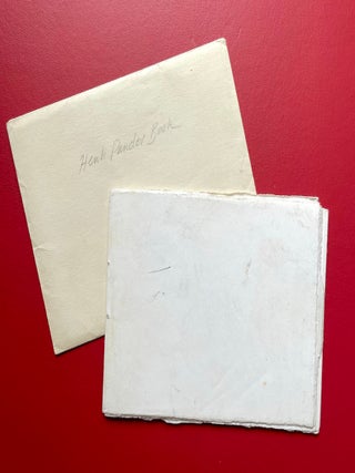 Henk Pander: Handmade Book with 20 Original Drawings