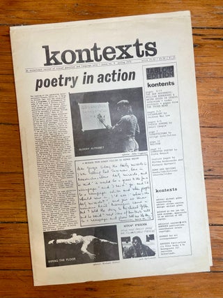 Item #1833 Kontexts: An Occasional Review of Visual Poetries and Language Arts, Issue No. 8....