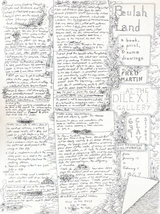 Item #1852 Beulah Land: Fred Martin Exhibition Poster, Dilexi Gallery (1967). Fred Martin