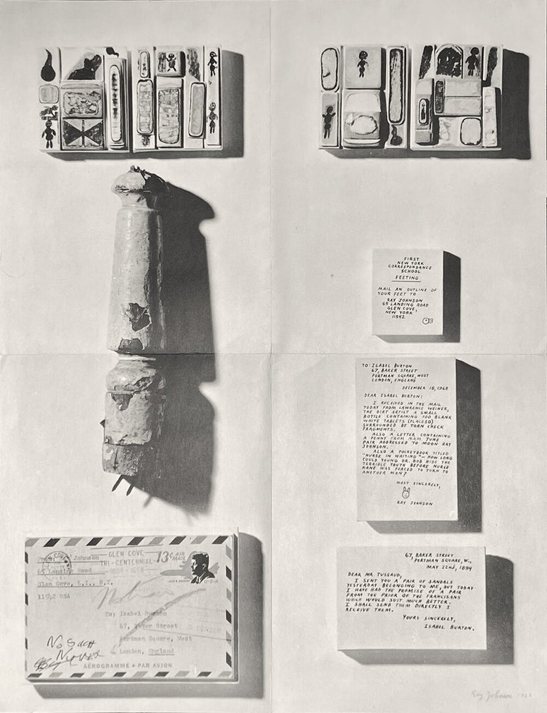 Item #1853 Ray Johnson Exhibition Poster: New York Correspondance School, Richard Feigen Gallery, New York (1969). Ray Johnson.