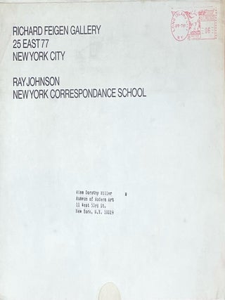 Ray Johnson Exhibition Poster: New York Correspondance School, Richard Feigen Gallery, New York (1969)