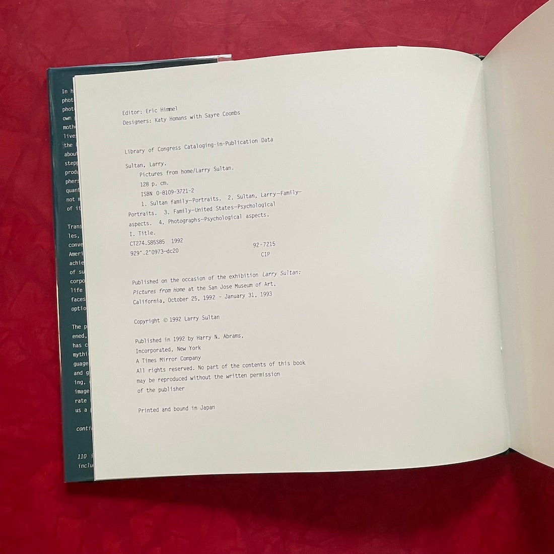 Monograph Bookwerks | Larry Sultan: Pictures from Home | Larry