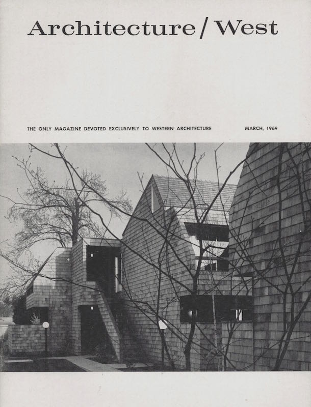 Item #188 Architecture West: March 1969; Vol. 75, No. 3. Relta Grey.