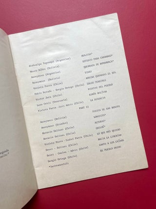 Inti-Illimani Set of Concert Ephemera (circa 1970s)