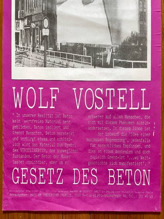 Wolf Vostell: Gesetz des Beton (Law of Concrete) Poster (1978)
