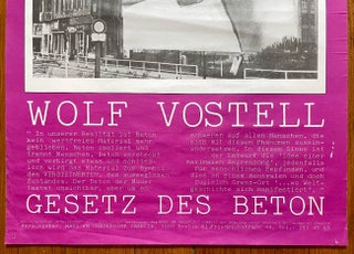 Wolf Vostell: Gesetz des Beton (Law of Concrete) Poster (1978)