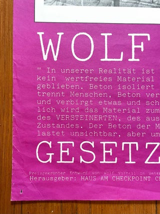 Wolf Vostell: Gesetz des Beton (Law of Concrete) Poster (1978)