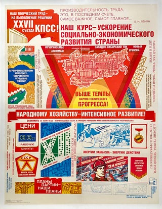 Item #1892 Russian Propanganda Poster: Labor Productivity (1986). V. Gubanov