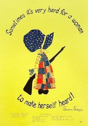 Item #1927 Sometimes it's Very Hard For a Woman to Make Herself Heard! Poster (1975). Susan...