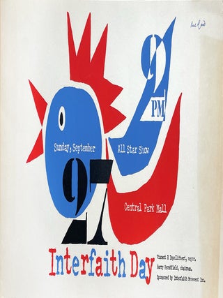 Item #1928 Interfaith Day Poster (1953). Paul Rand