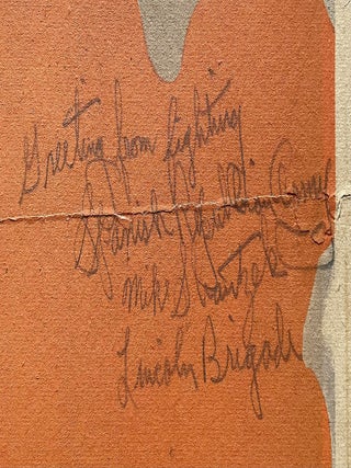 Spanish Civil War Poster: Signed by a Member of the Lincoln Brigade (circa 1938)