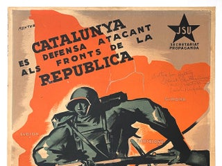 Spanish Civil War Poster: Signed by a Member of the Lincoln Brigade (circa 1938)