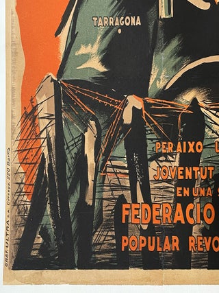 Spanish Civil War Poster: Signed by a Member of the Lincoln Brigade (circa 1938)