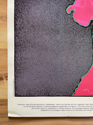 Nicaragua: Ten Years of Revolution and Solidarity Poster (1989)
