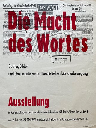Item #2088 Die Macht des Wortes Exhibition Poster (1974