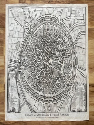 Bruges Original Copper-Engraved Map (1740)